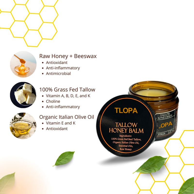 TLOPA® Orange Flavoured Organic Tallow Moisturising Honey Balm(upsell)