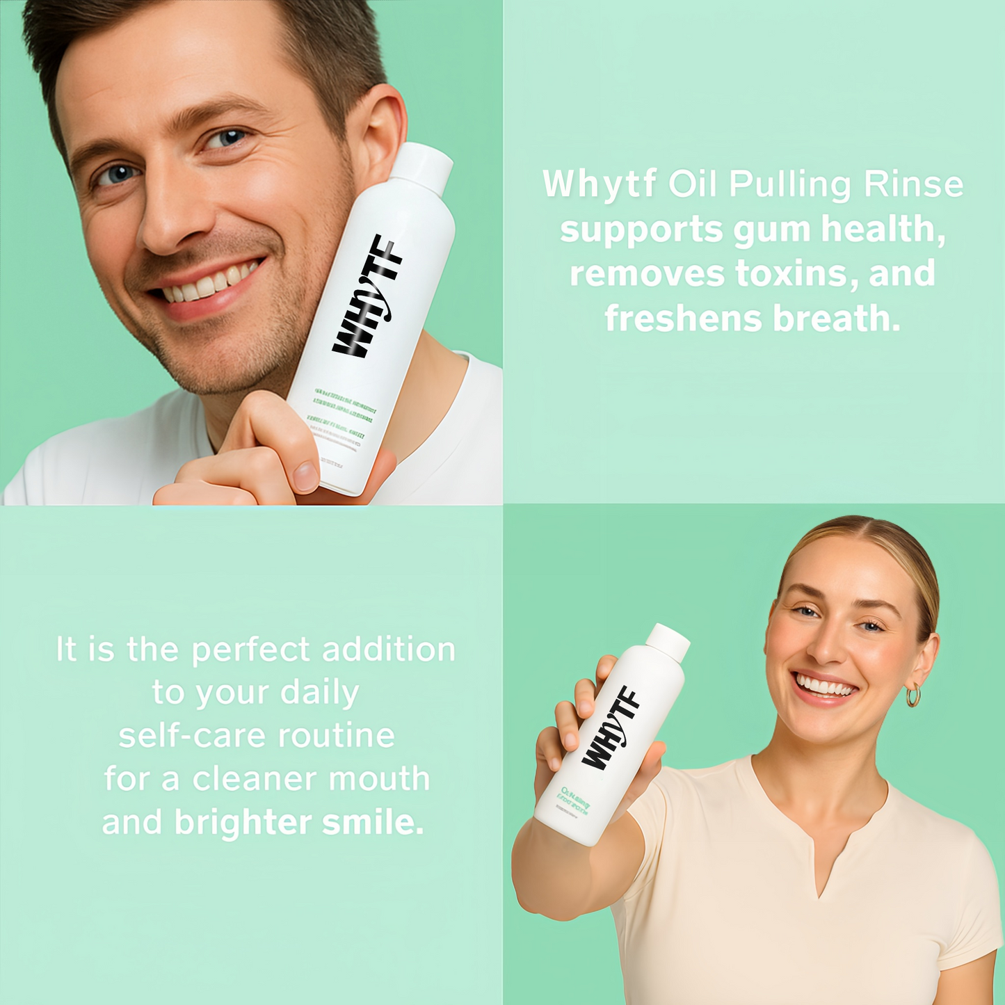 ❤️🔥Last 3 hours 60% off:Spearmint Oil Pulling Rinse - Natural Whitening & All-Day Fresh Breath