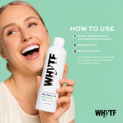 🔥Last 3 hours 60% off：Spearmint Oil Pulling Rinse - Natural Whitening & All-Day Fresh Breath