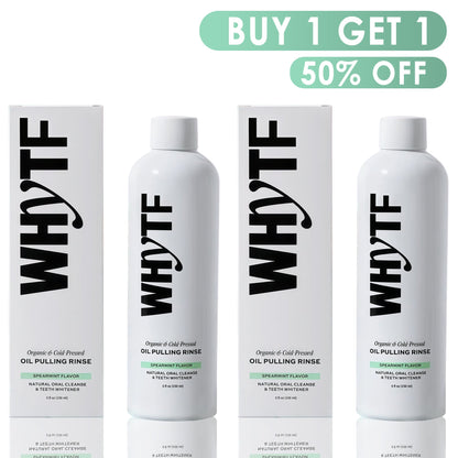 🔥Last 3 hours 60% off：Spearmint Oil Pulling Rinse - Natural Whitening & All-Day Fresh Breath
