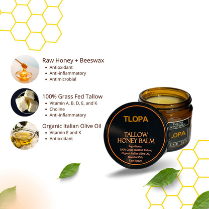 TLOPA® Orange Flavoured Organic Tallow Moisturising Honey Balm(upsell)