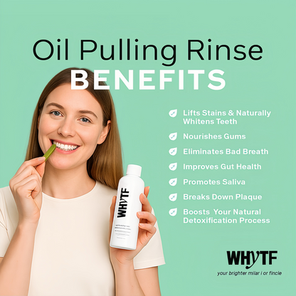 🔥Last 3 hours 60% off：Spearmint Oil Pulling Rinse - Natural Whitening & All-Day Fresh Breath